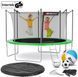 Батут Hop-Sport з внутрішньою сіткою 12ft (366cm) Зелений 2105-1664 фото 2