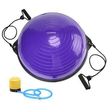 Балансувальна платформа Cornix Bosu Ball 58 см з еспандерами XR-0454 Violet XR-0454 фото