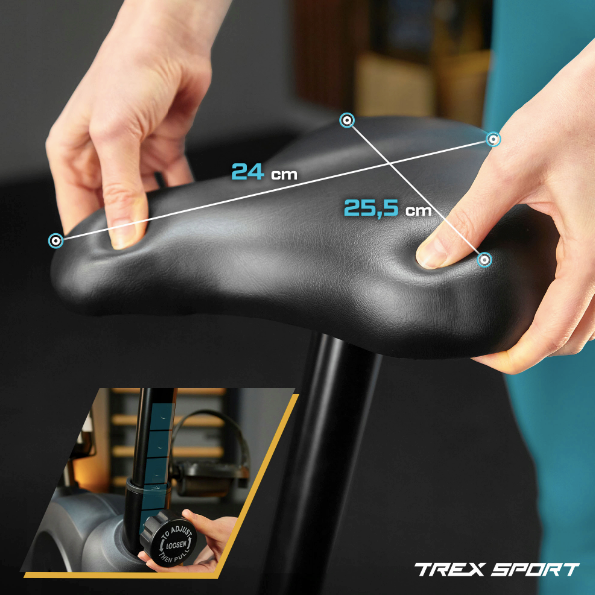 Велотренажер Trex Sport TX-350MB RIZE магнітний сірий 104627-1664 фото