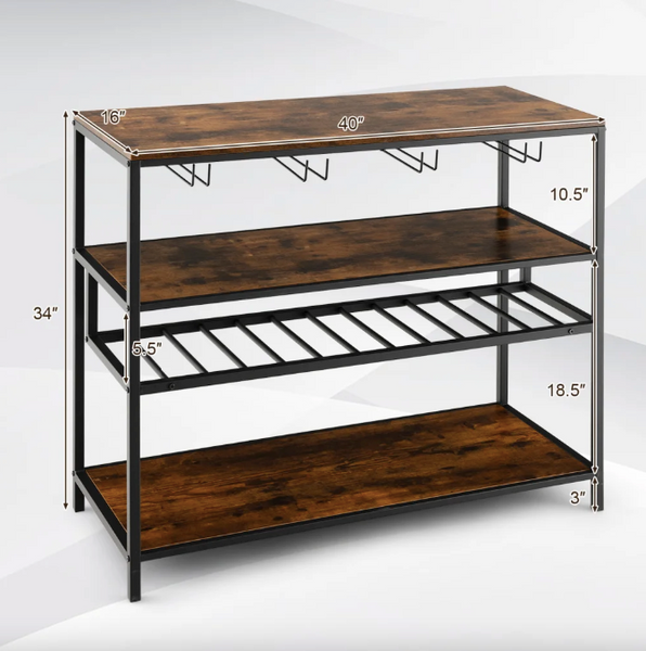 Стіл для кухні Costway Alfred фуршетний в стилі Loft 5903332062208 фото