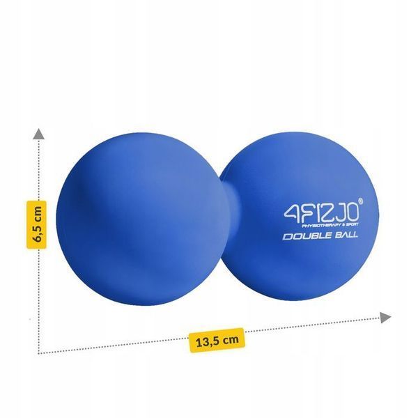 Масажний м'яч подвійний 4FIZJO Lacrosse Double Ball 6.5 x 13.5 см Blue (P-5907739314321) 154223-2692 фото