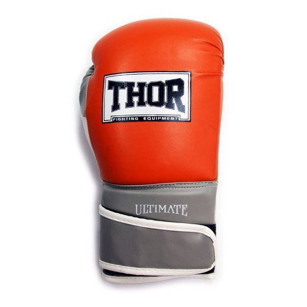 Рукавички боксерські THOR ULTIMATE 14oz / PU / оранжево-біло-сірі 149498-1888 фото