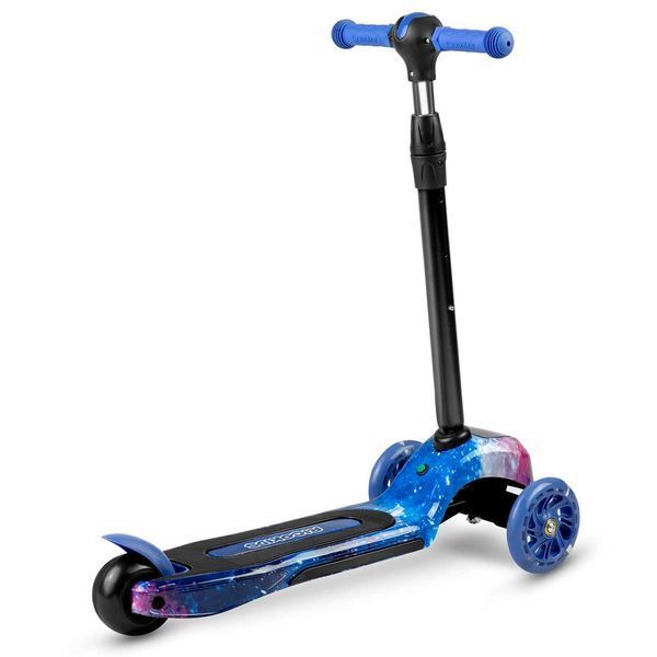 Самокат дитячий Ricokids Piko зі світлодіодними колесами чорно-синій 765012 фото