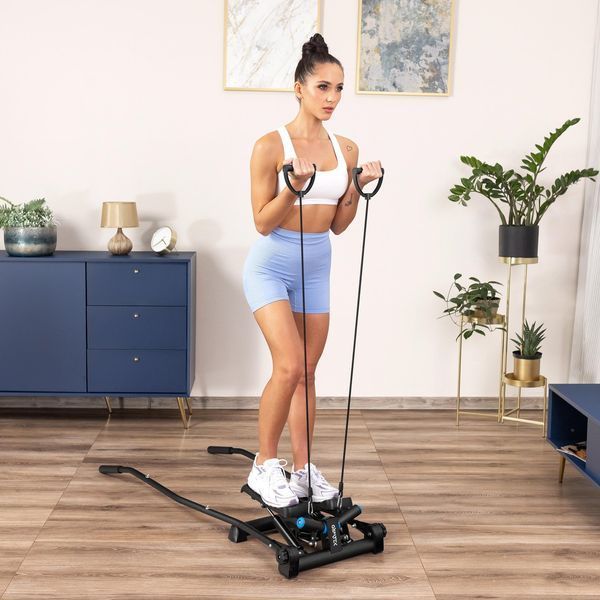 Степпер Gymtek XST700 чорний &ndash; ваш домашній фітнес-тренер у компактному форматі 5905884423165 фото