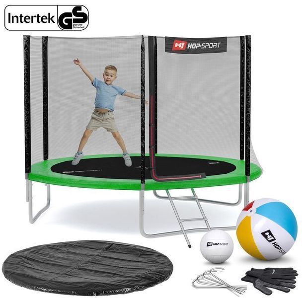 Батут Hop-Sport з зовнішньою сіткою 10ft (305cm) Зелений 2106-1664 фото