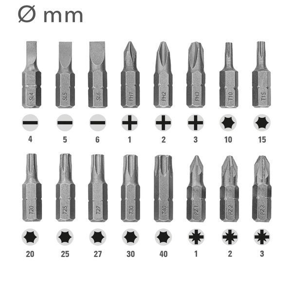 Набір біт і свердел Trotec 49 pieces Hexagon Shank Drill and Bit Set (6200001160) DAS302819 фото
