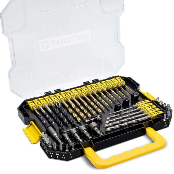 Набір біт і свердел Trotec 49 pieces Hexagon Shank Drill and Bit Set (6200001160) DAS302819 фото