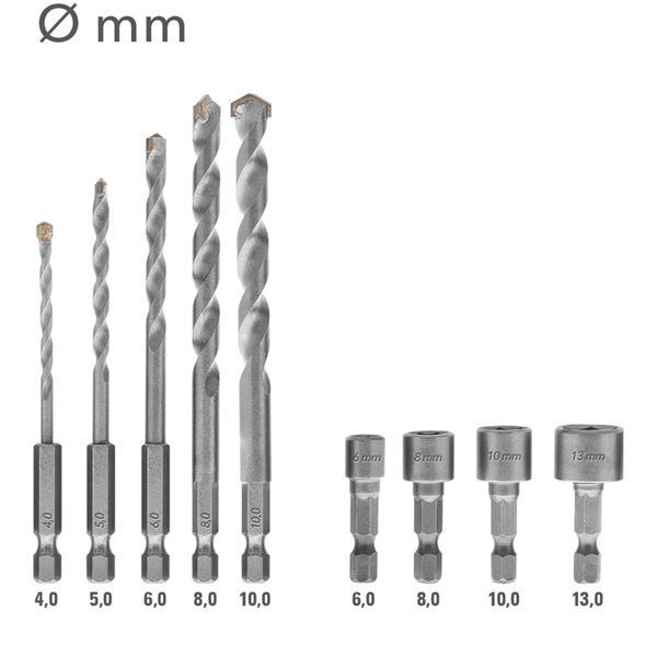Набір біт і свердел Trotec 49 pieces Hexagon Shank Drill and Bit Set (6200001160) DAS302819 фото