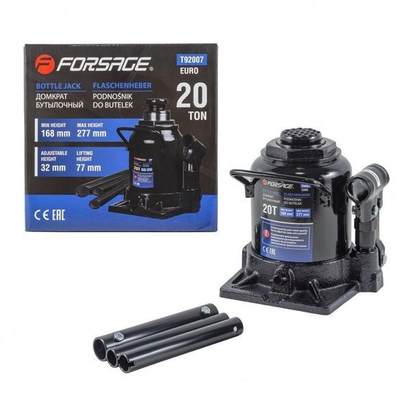 Домкрат пляшковий 20 тонн низькопрофільний (168-277 мм) Forsage F-T92007 9613 фото
