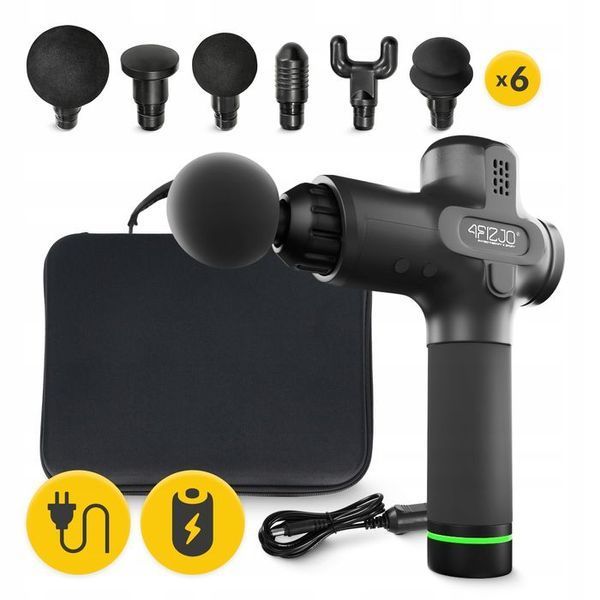 Ручний перкусійний масажер 4FIZJO Massage Gun PRO+ 250 Вт масажний пістолет (P-5907739311139) P-5907739311139 фото