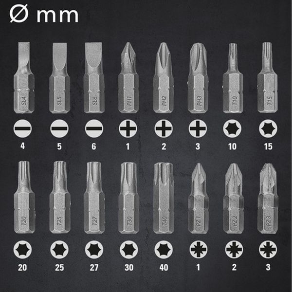 Набір біт і свердел Trotec 49 pieces Hexagon Shank Drill and Bit Set (6200001160) DAS302819 фото