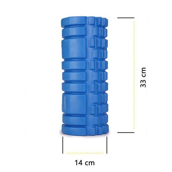 Масажний ролик Cornix EVA 33 x 14 см (валик, роллер) XR-0035 Blue 15676-2692 фото