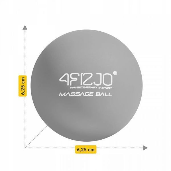 Масажний м'яч 4FIZJO Lacrosse Ball 6.25 см Grey (P-5907739314314) P-5907739314314 фото