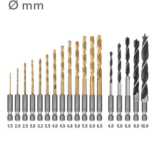 Набір біт і свердел Trotec 49 pieces Hexagon Shank Drill and Bit Set (6200001160) DAS302819 фото
