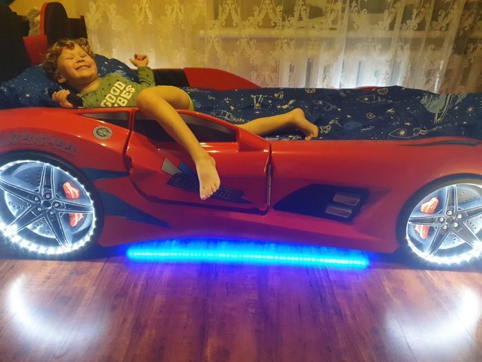 Ліжко машинка Audi червона з робочими дверима Туреччина 360-3056 фото