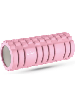 Масажний ролик Queenfit для йоги та фітнесу EVA 33*14 см рожевий 5907766663591 фото