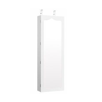 Дзеркало шафа підвісна Costway Pure Beauty для біжутерії білий HW63092WH фото