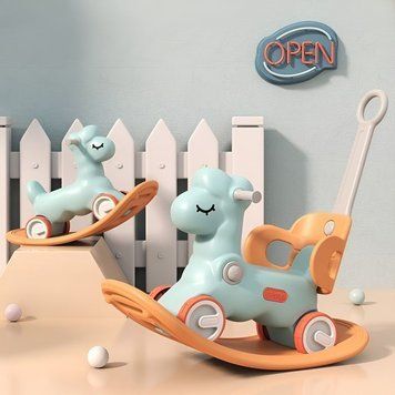 Коник-гойдалка 3в1 Terrio &ldquo;Sheepy&rdquo; Оранжево-бірюзова 22365-163765 фото