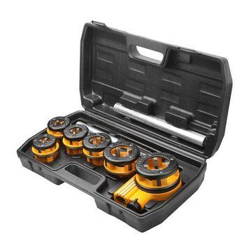 Плашки та мітчики Tolsen Профі, набір 9шт, 1/4", 3/8", 1/2", 3/4", 1", 5/4" 155669-129937 фото
