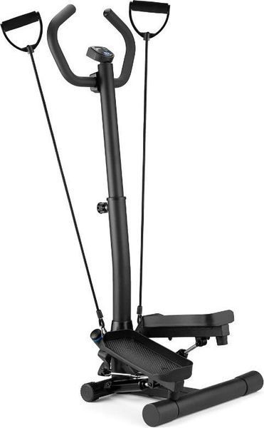 Степпер Gymtek XST900 чорний &ndash; комплексний домашній тренажер з рукоятками та еспандерами 5905884423172 фото