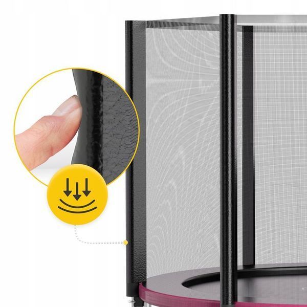Батут із зовнішньою сіткою 4FIZJO Classic 8FT 252 см Black/Pink (P-5907739314536) 154721-2692 фото