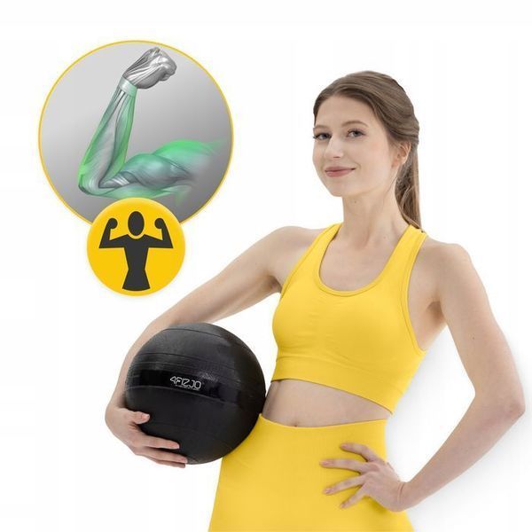 Слембол (медичний м'яч) для кросфіту 4FIZJO Slam Ball 10 кг Black (P-5907739315441) P-5907739315441 фото