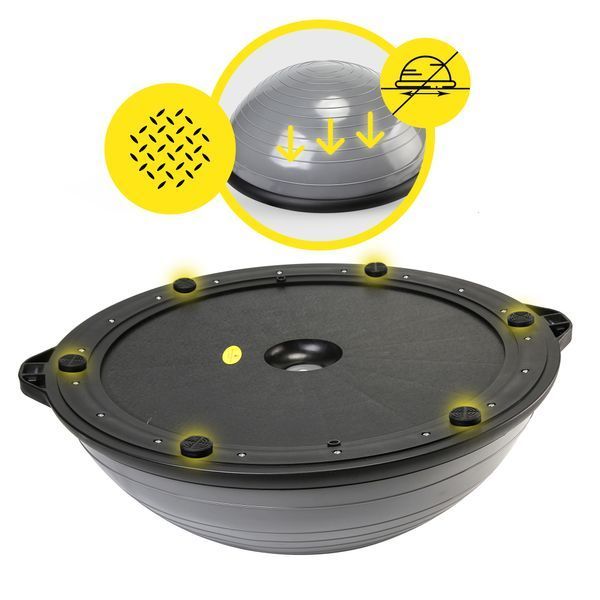 Балансувальна платформа (півсфера) Cornix Bosu Ball XR-0455 58 см з еспандерами сірий XR-0455 фото