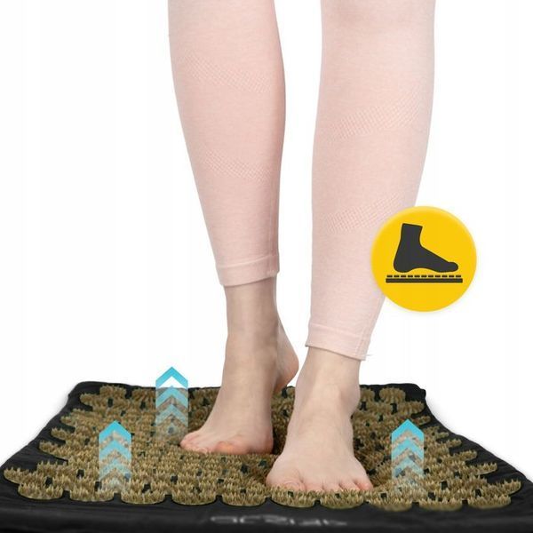 Килимок акупунктурний з валиком 4FIZJO Classic Mat XL Аплікатор Кузнєцова Black/Gold (P-5907739315052) 154224-2692 фото