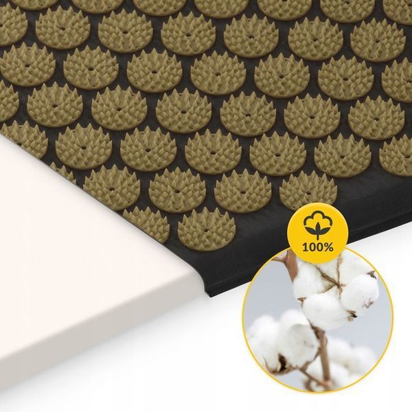 Килимок акупунктурний з валиком 4FIZJO Classic Mat XL Аплікатор Кузнєцова Black/Gold (P-5907739315052) 154224-2692 фото