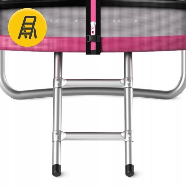 Батут із зовнішньою сіткою 4FIZJO Classic 8FT 252 см Black/Pink (P-5907739314536) 154721-2692 фото