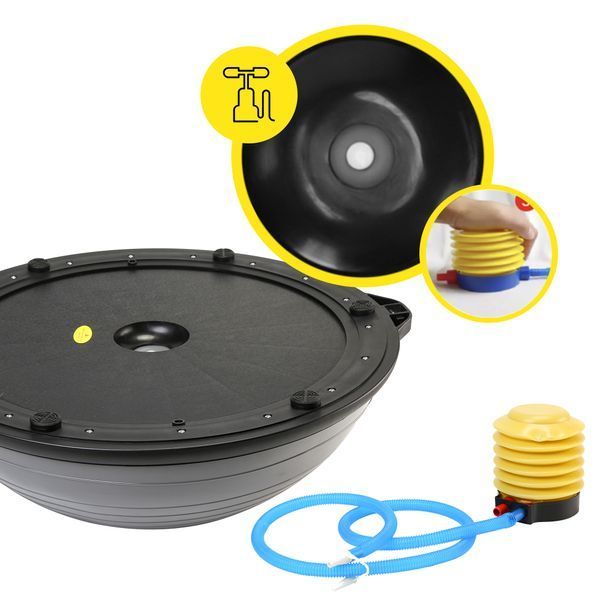 Балансувальна платформа (півсфера) Cornix Bosu Ball XR-0455 58 см з еспандерами сірий XR-0455 фото