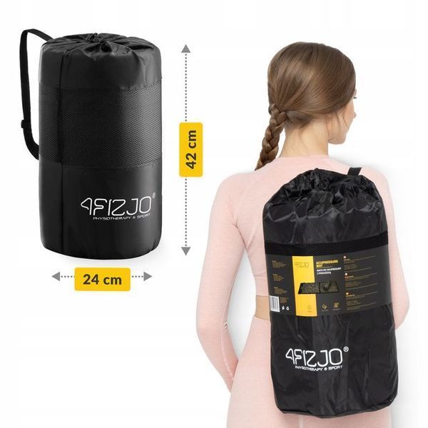 Килимок акупунктурний з валиком 4FIZJO Classic Mat XL Аплікатор Кузнєцова Black/Gold (P-5907739315052) 154224-2692 фото