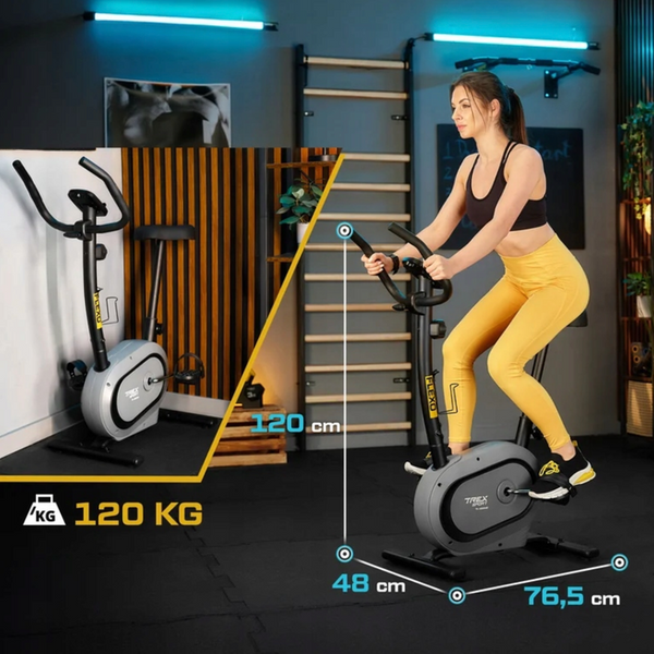 Велотренажер Trex Sport TX-450MB FLEXO магнітний сірий 104629-1664 фото