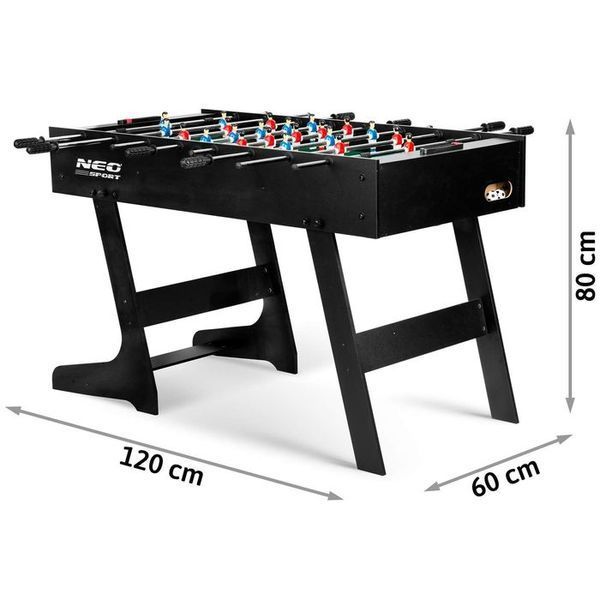 Настільний футбол Neo-Sport 121 x 61 x 80 см NS-803 чорний 180300 фото