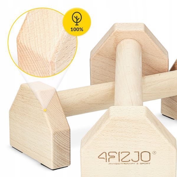 Упори для віджимань (паралетси) 4FIZJO 30 см дерев'яні (P-5905973407052) P-5905973407052 фото