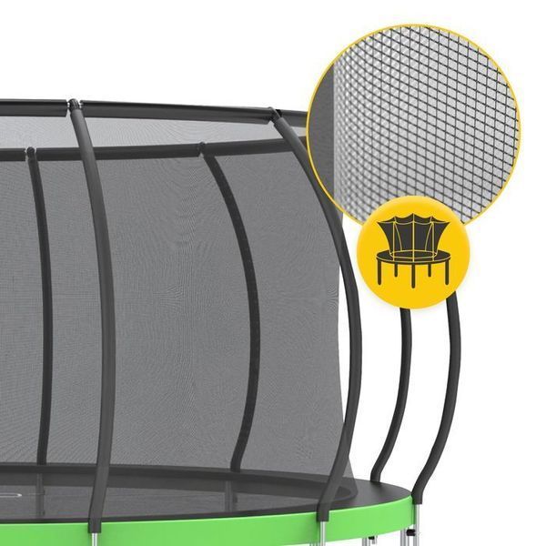 Батут із внутрішньою сіткою 4FIZJO PRO 16FT 496 см Black/Green (P-5907739319241) 154722-2692 фото