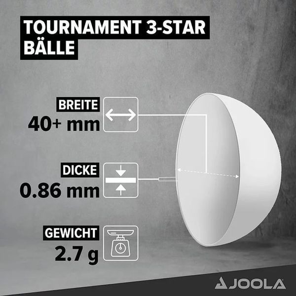 М'ячі для настільного тенісу Joola Tournament 40+ 12 шт (44322) 930812 фото