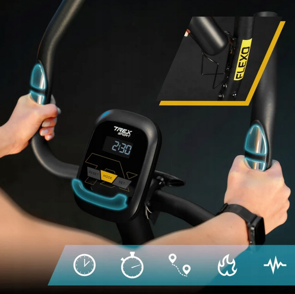 Велотренажер Trex Sport TX-450MB FLEXO магнітний сірий 104629-1664 фото
