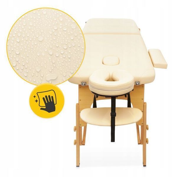 Масажний стіл складний 4FIZJO Massage Table Wood W60 Beige (P-5907739318350) P-5907739318350 фото