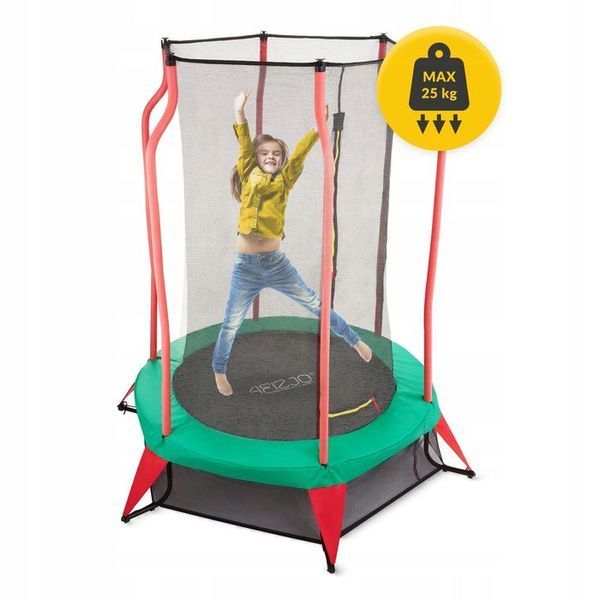 Батут дитячий для дому 4FIZJO Kids 140 см Green/Red (P-5907739319456) 154723-2692 фото