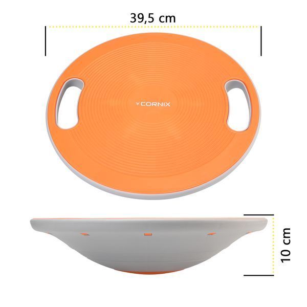 Балансувальна платформа Cornix XR-0444 кругла пластикова 39,5 см помаранчевий/сірий XR-0444 фото