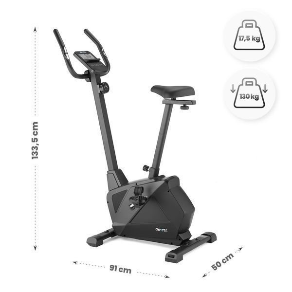 Велотренажер Gymtek XB1300 чорний &ndash; домашній магнітний велотренажер для фітнесу 5905884425817 фото