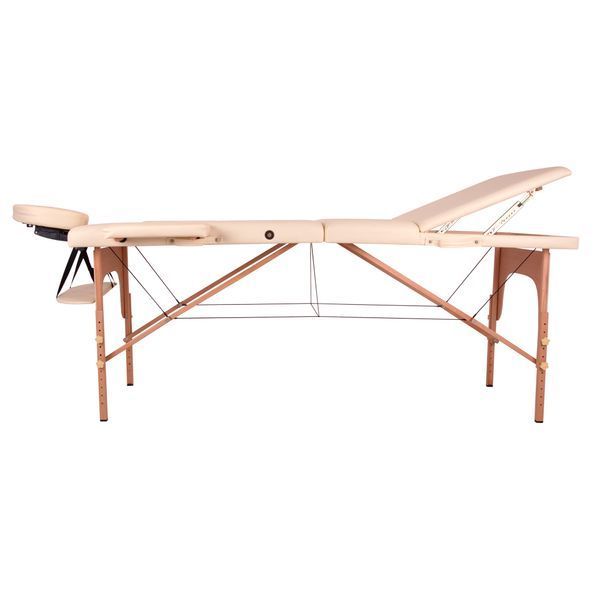 Масажний стіл inSPORTline Japane 3-Piece Wooden - кремово-жовтий 9408-1 фото