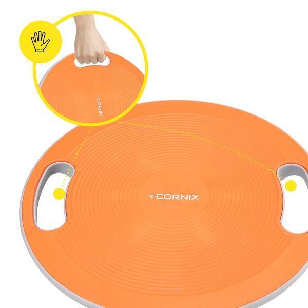 Балансувальна платформа Cornix XR-0444 кругла пластикова 39,5 см помаранчевий/сірий XR-0444 фото