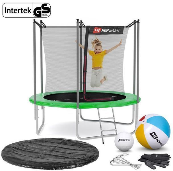 Батут Hop-Sport з внутрішньою сіткою 8ft (244cm) Зелений 2111-1664 фото