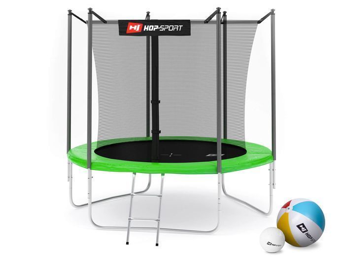 Батут Hop-Sport з внутрішньою сіткою 8ft (244cm) Зелений 2111-1664 фото
