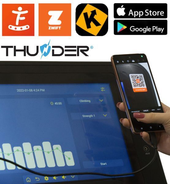 Бігова доріжка електрична THUNDER IGNITE-S-TFT-BLACK &mdash; сучасна мультимедійна доріжка для дому IGNITE-S-TFT-BLACK фото