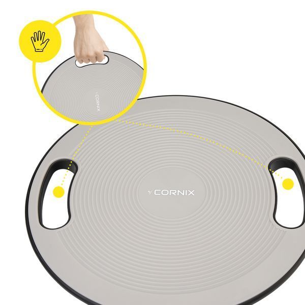 Балансувальна платформа Cornix XR-0443 кругла пластикова 39,5 см сірий/чорний XR-0443 фото