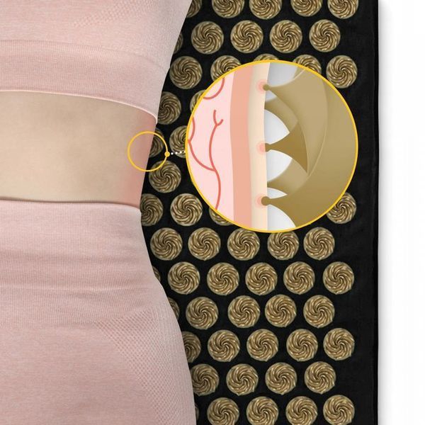 Килимок акупунктурний з подушкою 4FIZJO Ergo Mat Аплікатор Кузнєцова Black/Gold (P-5907739313881) 154227-2692 фото