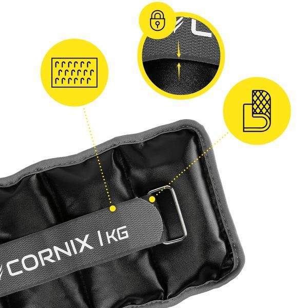 Обважнювачі-манжети для ніг та рук Cornix 2 x 1 кг XR-0397 XR-0397 фото